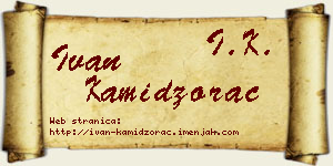 Ivan Kamidžorac vizit kartica